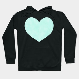 Watercolor Hearts - Mint Green Palette Hoodie